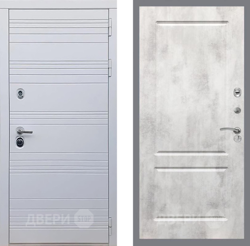 Входная металлическая Дверь Рекс (REX) 14 Силк Сноу FL-117 Бетон светлый в Видное