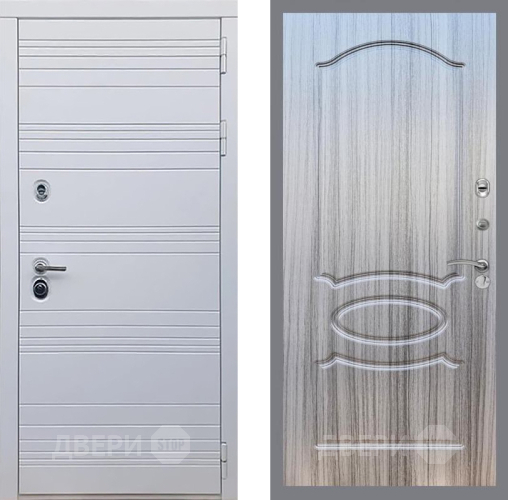 Входная металлическая Дверь Рекс (REX) 14 Силк Сноу FL-128 Сандал грей в Видное