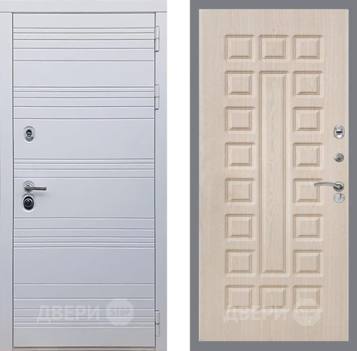 Входная металлическая Дверь Рекс (REX) 14 Силк Сноу FL-183 Беленый дуб в Видное