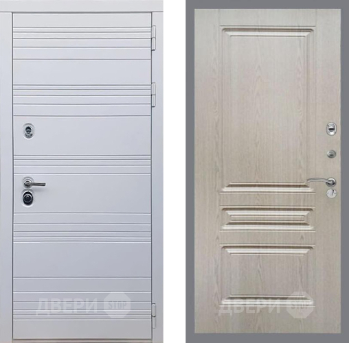 Входная металлическая Дверь Рекс (REX) 14 Силк Сноу FL-243 Беленый дуб в Видное