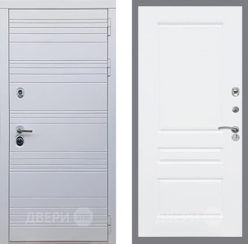 Входная металлическая Дверь Рекс (REX) 14 Силк Сноу FL-243 Силк Сноу в Видное