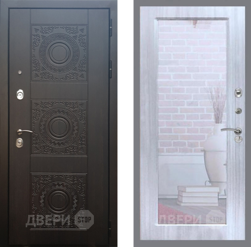 Входная металлическая Дверь Рекс (REX) 10 Зеркало Пастораль Сандал белый в Видное