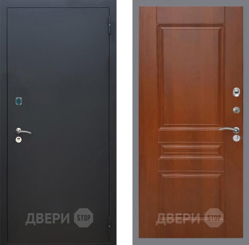Входная металлическая Дверь Рекс (REX) 1A Черный Муар FL-243 Итальянский орех в Видное