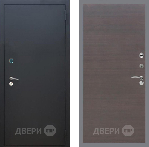 Входная металлическая Дверь Рекс (REX) 1A Черный Муар GL венге поперечный в Видное