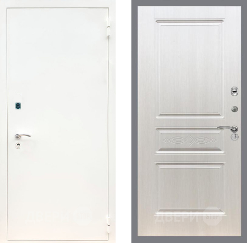 Входная металлическая Дверь Рекс (REX) 1А Белая шагрень FL-243 Лиственница беж в Видное