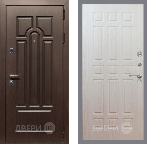 Входная металлическая Дверь Рекс (REX) Эврика FL-33 Беленый дуб в Видное