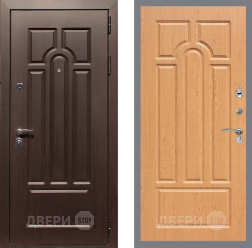 Входная металлическая Дверь Рекс (REX) Эврика FL-58 Дуб в Видное