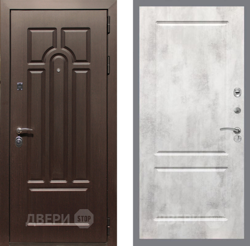 Входная металлическая Дверь Рекс (REX) Эврика FL-117 Бетон светлый в Видное