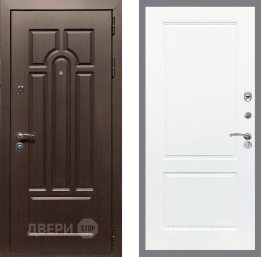 Входная металлическая Дверь Рекс (REX) Эврика FL-117 Силк Сноу в Видное