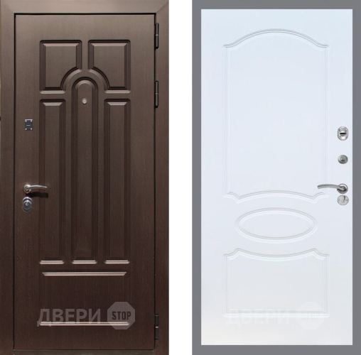 Входная металлическая Дверь Рекс (REX) Эврика FL-128 Белый ясень в Видное