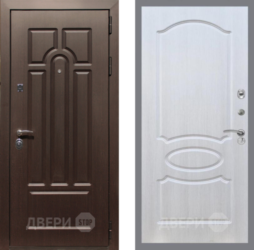 Входная металлическая Дверь Рекс (REX) Эврика FL-128 Лиственница беж в Видное