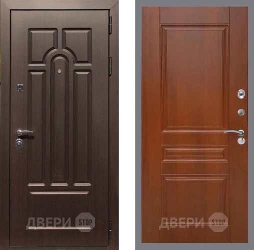 Входная металлическая Дверь Рекс (REX) Эврика FL-243 Итальянский орех в Видное