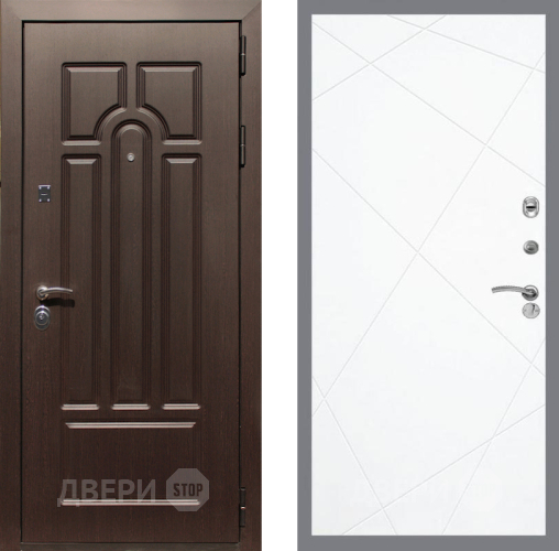 Входная металлическая Дверь Рекс (REX) Эврика FL-291 Силк Сноу в Видное