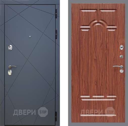 Входная металлическая Дверь Рекс (REX) 13 Силк Титан FL-58 орех тисненый в Видное