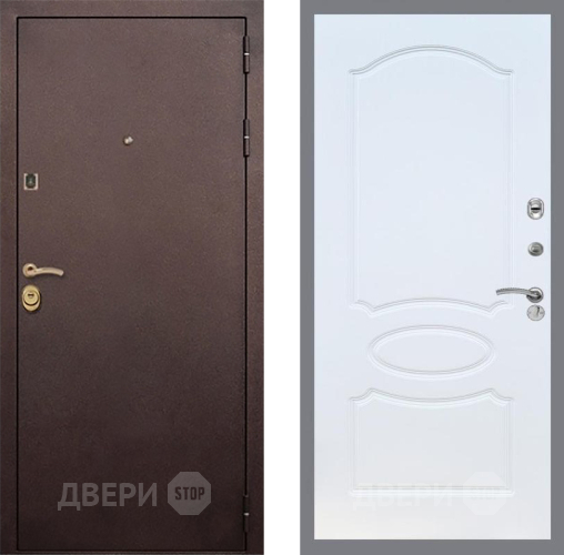 Входная металлическая Дверь Рекс (REX) Лайт 3К FL-128 Белый ясень в Видное