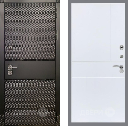 Входная металлическая Дверь Рекс (REX) 15 Черный Кварц FL-290 Силк Сноу в Видное