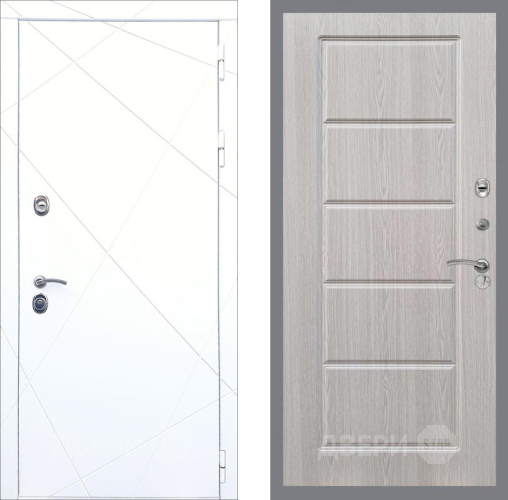 Входная металлическая Дверь Рекс (REX) 13 Силк Сноу FL-39 Беленый дуб в Видное