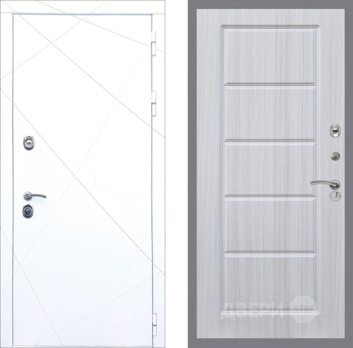 Входная металлическая Дверь Рекс (REX) 13 Силк Сноу FL-39 Сандал белый в Видное