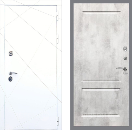 Входная металлическая Дверь Рекс (REX) 13 Силк Сноу FL-117 Бетон светлый в Видное