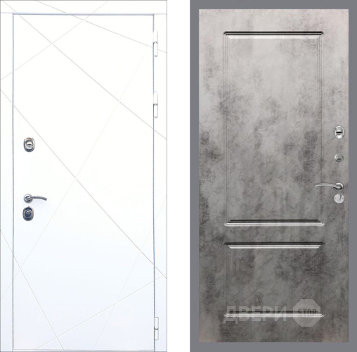 Входная металлическая Дверь Рекс (REX) 13 Силк Сноу FL-117 Бетон темный в Видное