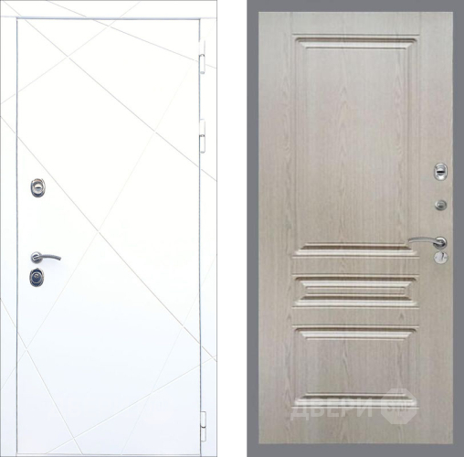 Входная металлическая Дверь Рекс (REX) 13 Силк Сноу FL-243 Беленый дуб в Видное