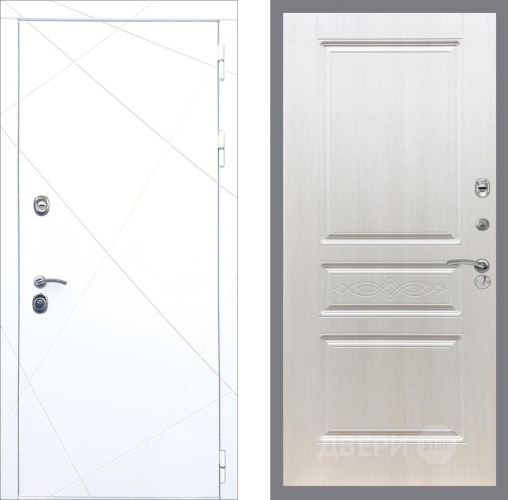 Входная металлическая Дверь Рекс (REX) 13 Силк Сноу FL-243 Лиственница беж в Видное