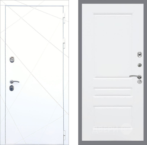 Входная металлическая Дверь Рекс (REX) 13 Силк Сноу FL-243 Силк Сноу в Видное