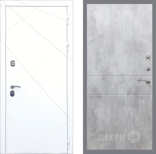 Входная металлическая Дверь Рекс (REX) 13 Силк Сноу FL-290 Бетон светлый в Видное