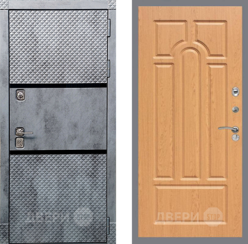 Входная металлическая Дверь Рекс (REX) 15 Бетон Темный FL-58 Дуб в Видное