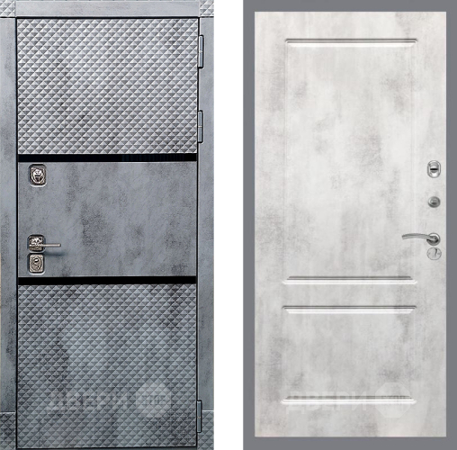 Дверь Рекс (REX) 15 Бетон Темный FL-117 Бетон светлый в Видное