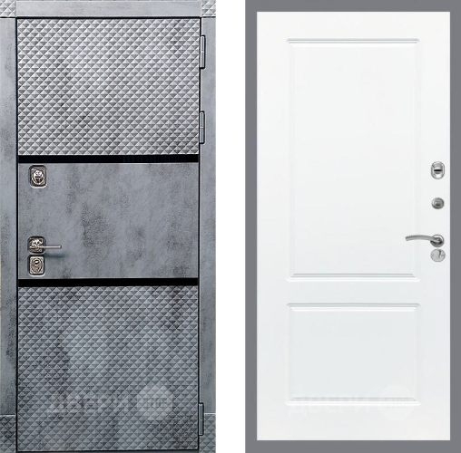 Входная металлическая Дверь Рекс (REX) 15 Бетон Темный FL-117 Силк Сноу в Видное
