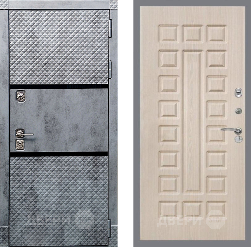 Входная металлическая Дверь Рекс (REX) 15 Бетон Темный FL-183 Беленый дуб в Видное