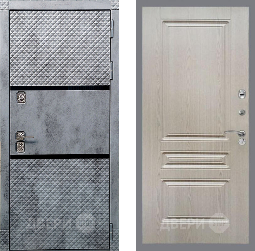 Входная металлическая Дверь Рекс (REX) 15 Бетон Темный FL-243 Беленый дуб в Видное