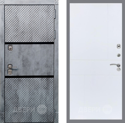 Входная металлическая Дверь Рекс (REX) 15 Бетон Темный FL-290 Силк Сноу в Видное