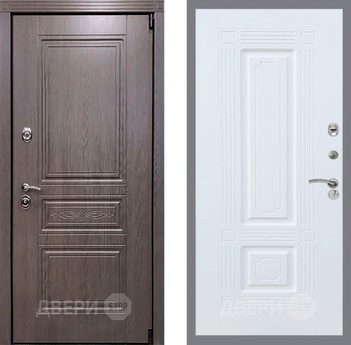 Входная металлическая Дверь Рекс (REX) Премиум-S FL-2 Силк Сноу в Видное