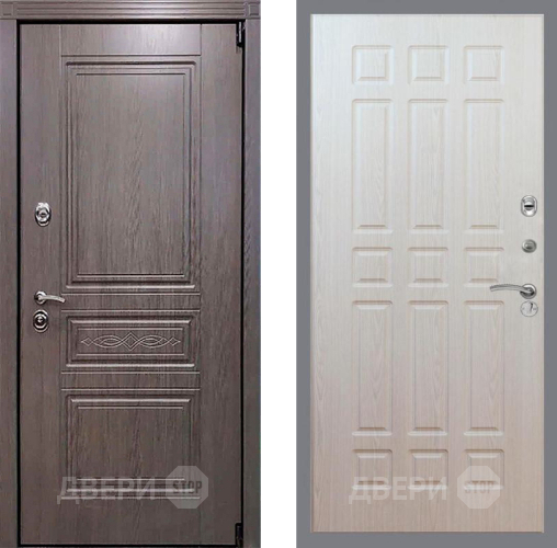 Входная металлическая Дверь Рекс (REX) Премиум-S FL-33 Беленый дуб в Видное