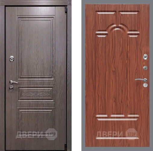 Входная металлическая Дверь Рекс (REX) Премиум-S FL-58 орех тисненый в Видное