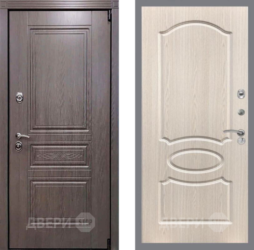 Входная металлическая Дверь Рекс (REX) Премиум-S FL-128 Беленый дуб в Видное