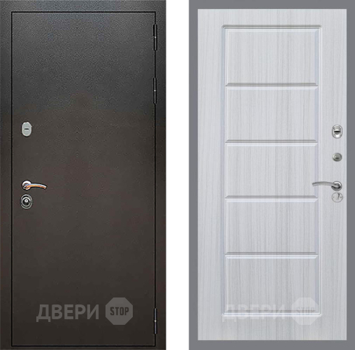 Входная металлическая Дверь Рекс (REX) 5 Серебро Антик FL-39 Сандал белый в Видное