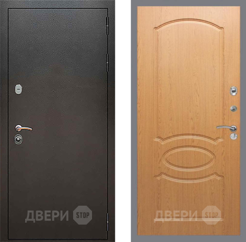 Входная металлическая Дверь Рекс (REX) 5 Серебро Антик FL-128 Дуб в Видное