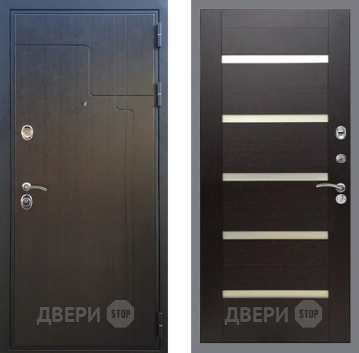 Входная металлическая Дверь Рекс (REX) Премиум-246 СБ-14 стекло белое венге поперечный в Видное