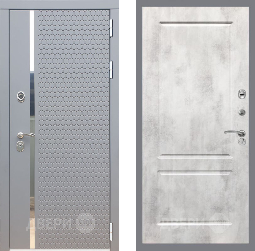 Входная металлическая Дверь Рекс (REX) 24 FL-117 Бетон светлый в Видное