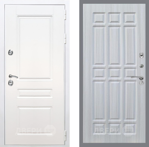 Входная металлическая Дверь Рекс (REX) Премиум-н Силк Сноу FL-33 Сандал белый в Видное