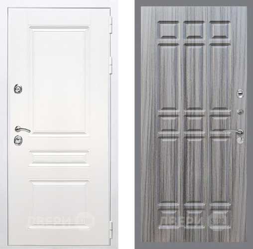 Входная металлическая Дверь Рекс (REX) Премиум-н Силк Сноу FL-33 Сандал грей в Видное