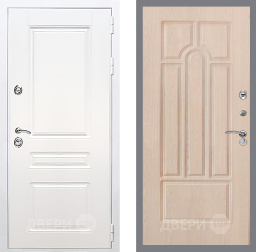 Входная металлическая Дверь Рекс (REX) Премиум-н Силк Сноу FL-58 Беленый дуб в Видное