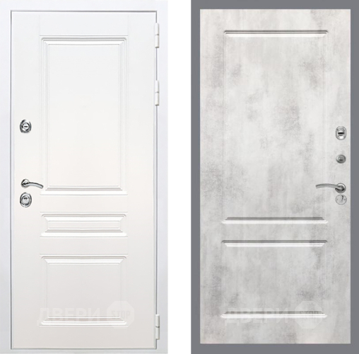 Входная металлическая Дверь Рекс (REX) Премиум-н Силк Сноу FL-117 Бетон светлый в Видное