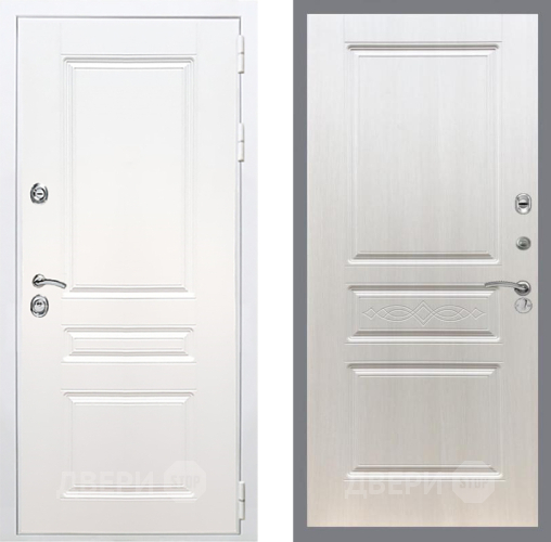 Входная металлическая Дверь Рекс (REX) Премиум-н Силк Сноу FL-243 Лиственница беж в Видное