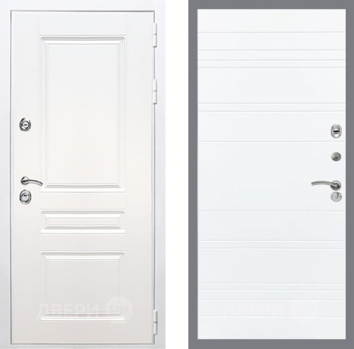 Входная металлическая Дверь Рекс (REX) Премиум-н Силк Сноу Line Силк Сноу в Видное