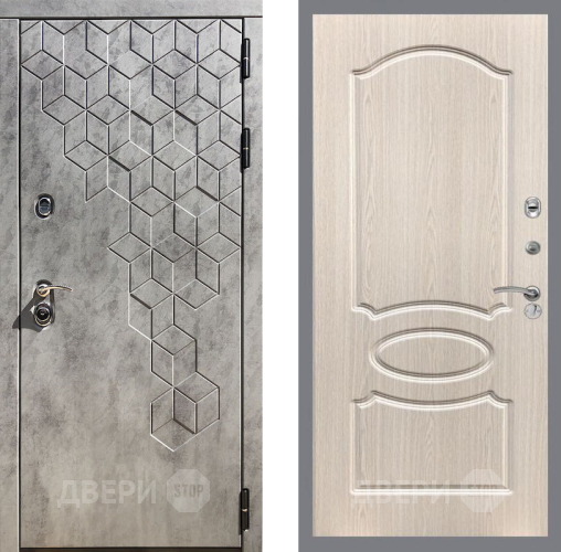 Входная металлическая Дверь Рекс (REX) 23 FL-128 Беленый дуб в Видное