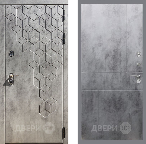 Входная металлическая Дверь Рекс (REX) 23 FL-290 Бетон темный в Видное